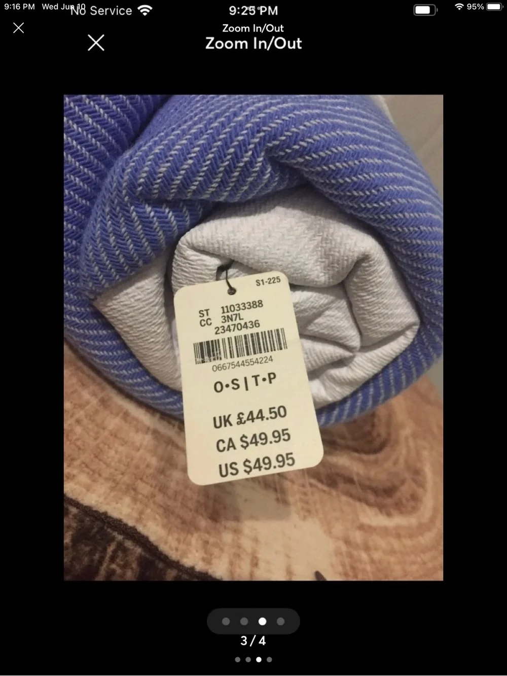 Brand New PINK Victoria's Secret Blue Stripe Beach Blanket